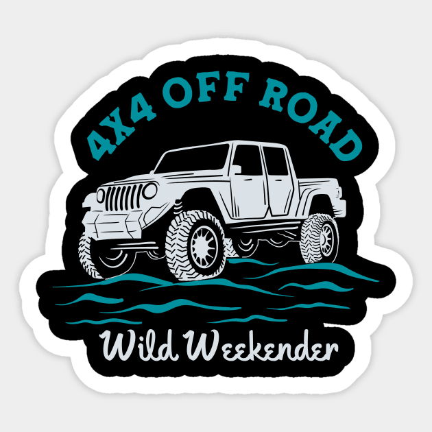 4x4 Off Road Wild Weekender Sticker by ARTGUMY